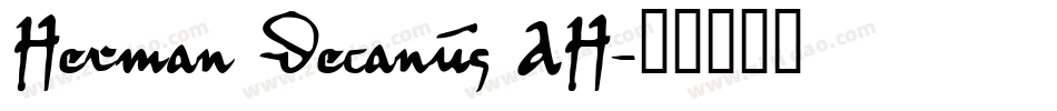 Herman Decanus AH字体转换